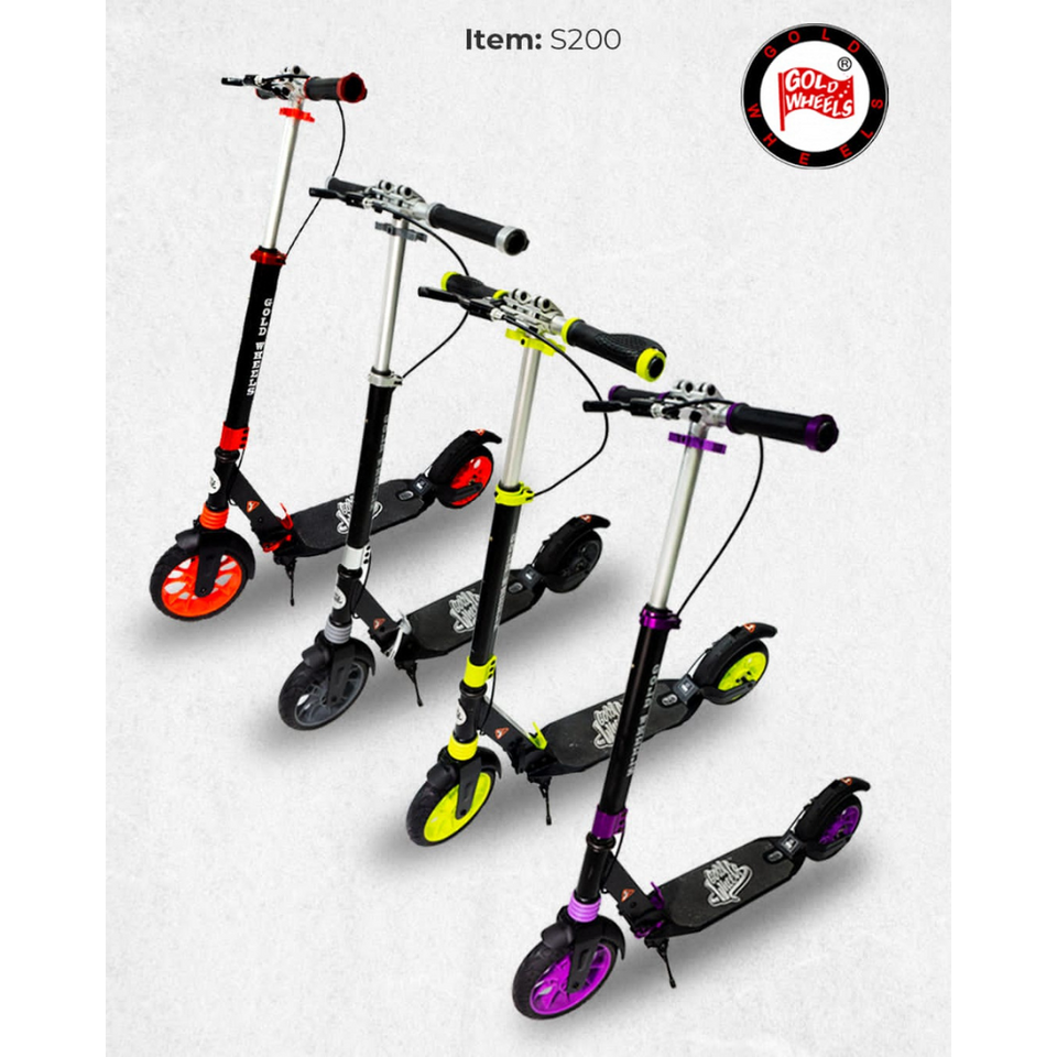 Scooter  S200(Naranja)(Negro)(Amarillo)(Morado)- GOLD WHEELS