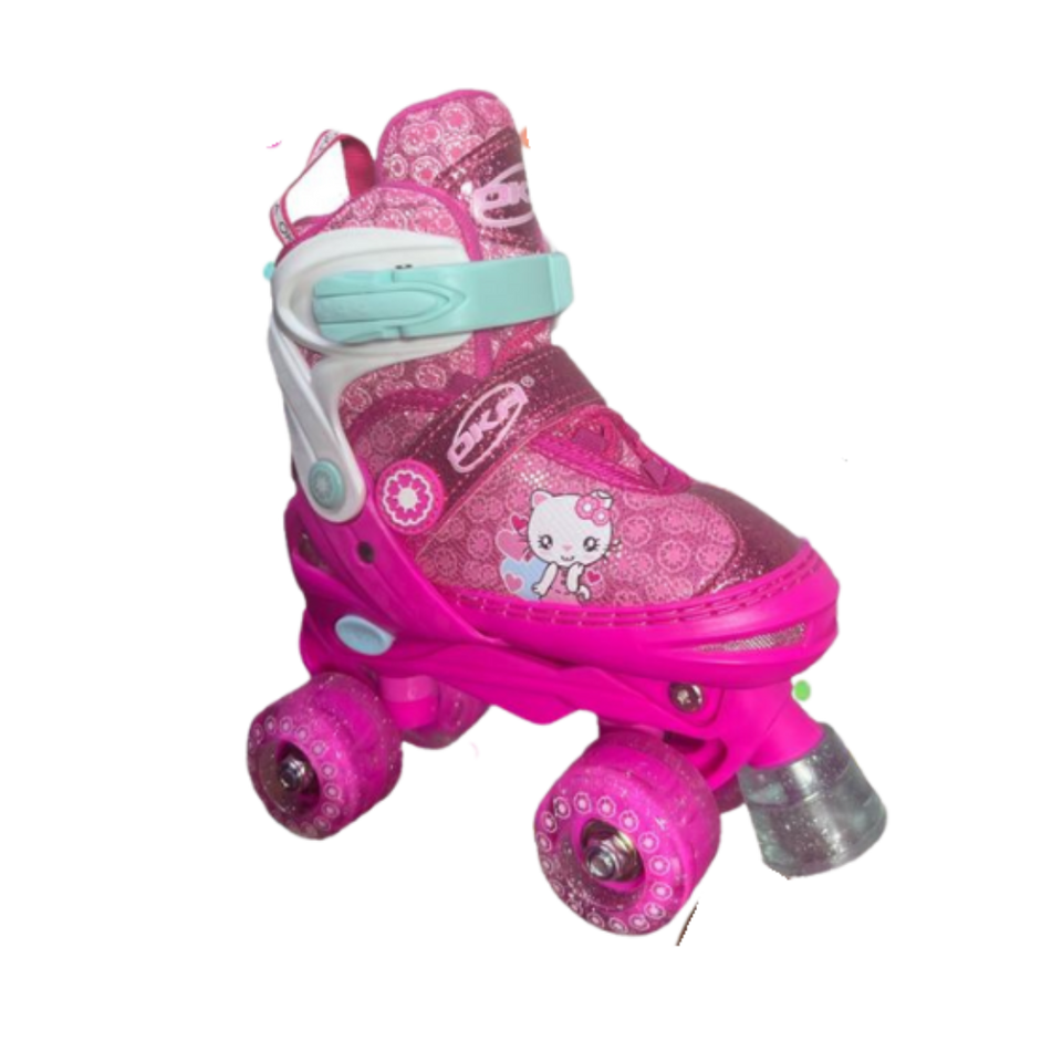 Patines Niños Regulable Kitty Medium (Rosado)34-37 - OKA