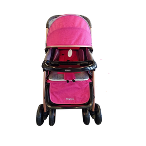 Coche Cuna c400 para Bebe de Lujo (Rosado) - KINGDOM