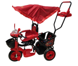 TRICICLO DOBLE ASIENTO(Rojo)- KINGDOM