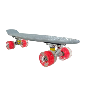 Skate Penny Patineta Para Niños y adolescentes con luces led(Plomo)- OKA