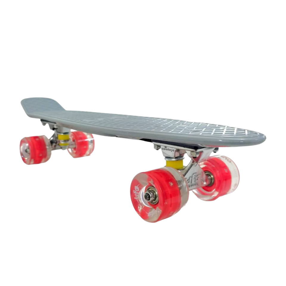 Skate Penny Patineta Para Niños y adolescentes con luces led(Plomo)- OKA