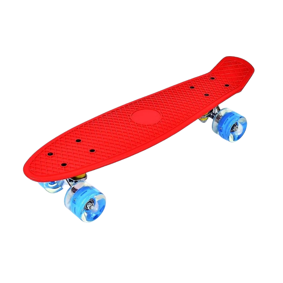 Skate Penny Patineta Para Niños y adolescentes con luces led(Rojo)- OKA