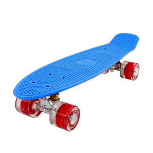 Skate Penny Patineta Para Niños y adolescentes con luces led(Celeste)- OKA