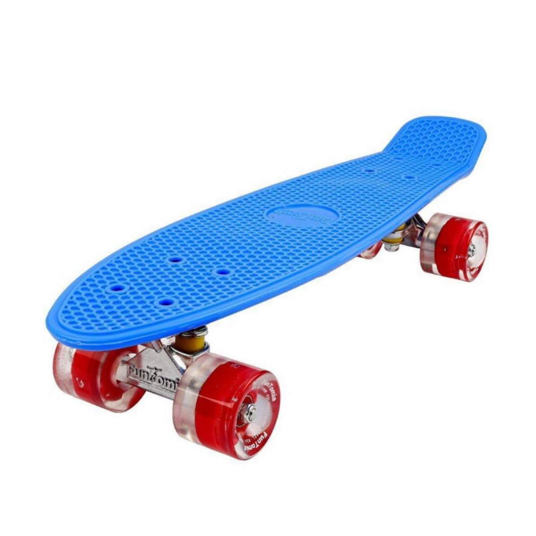 Skate Penny Patineta Para Niños y adolescentes con luces led(Celeste)- OKA