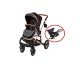 Coche Cuna Negro Travel System Voyage Zeus + Porta Bebé