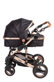 Coche Cuna Negro Travel System Voyage Zeus + Porta Bebé