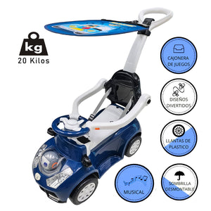 Buggy Correpasillo Musical Azul - BBSTAR