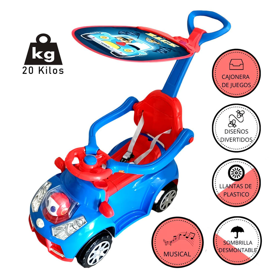 Buggy Correpasillo Musical Rojo - BBSTAR