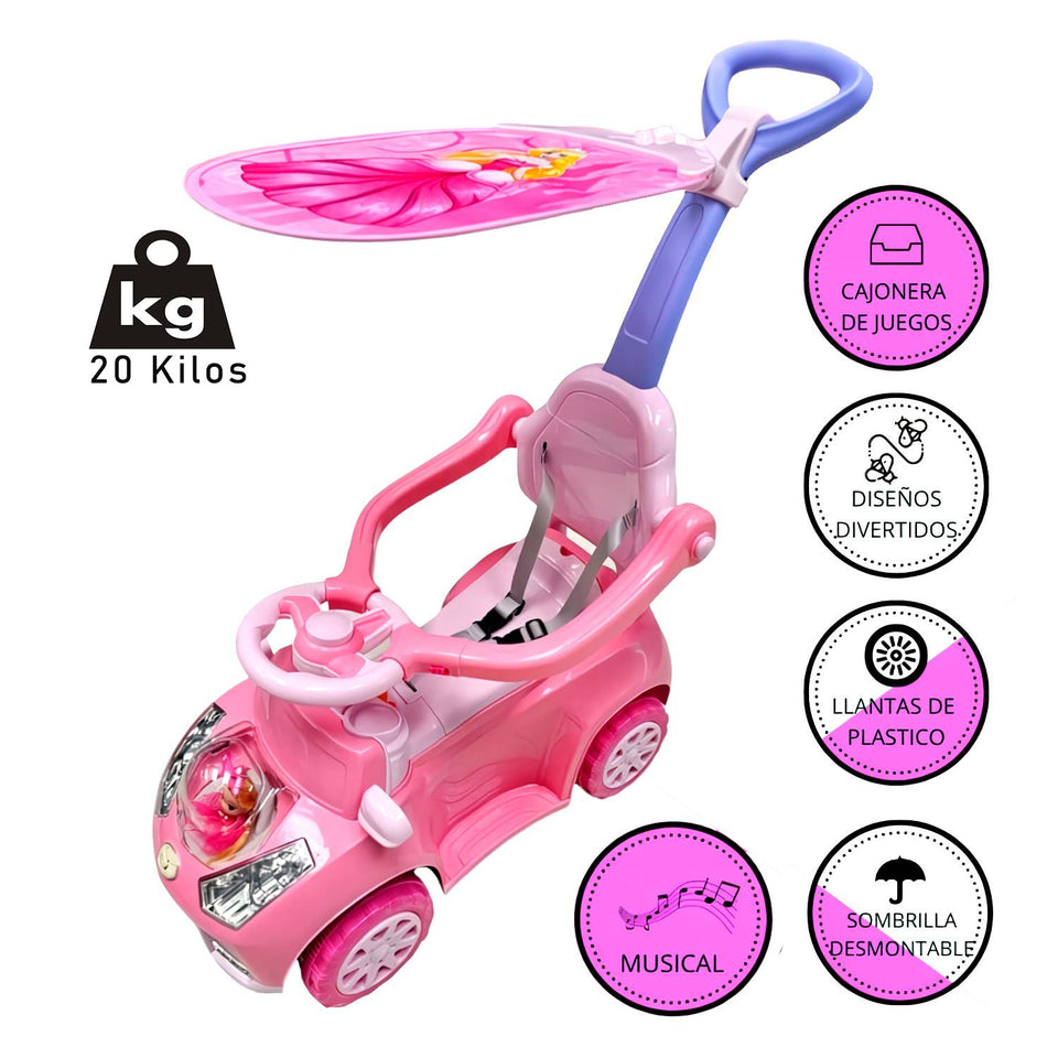 Buggy Correpasillo Musical Rosado - BBSTAR